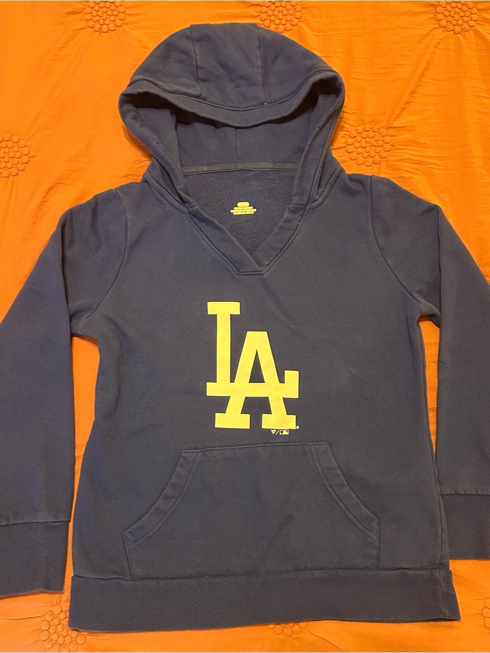 LA Dodgers Navy Hoodie Womens Size Small
